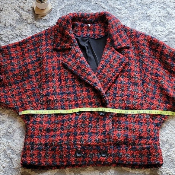 Free People Wool Blend Houndstooth Baby Coat - Picture 6 of 8